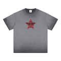 Faded Star Washed Crewneck Tee Dark Gray