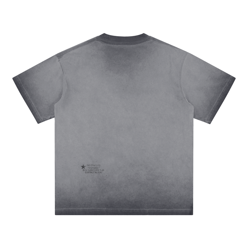 Faded Star Washed Crewneck Tee Dark Gray