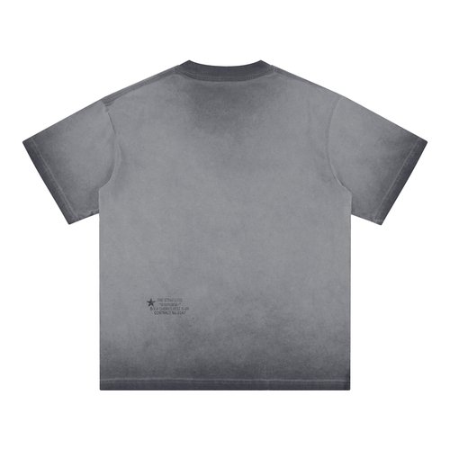 Faded Star Washed Crewneck Tee Dark Gray