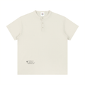 Textured Knit Henley Tee White Sands